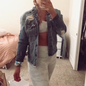 Distressed Denim Jacket